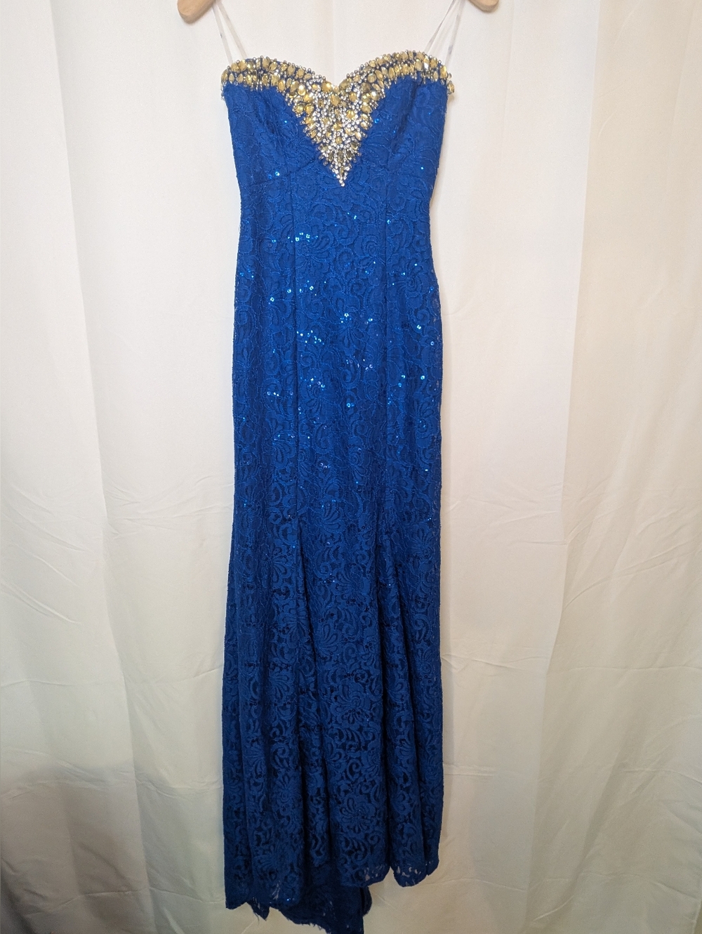 Royal Blue Bejeweled Prom Dress!
